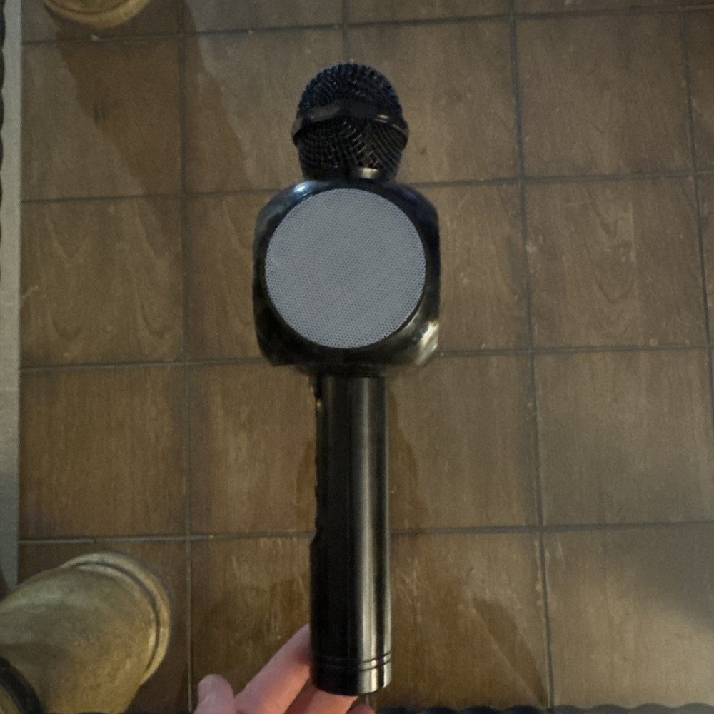 Tech Solutions LED Bluetooth Karaoke Studio Wireless Mic With Speaker Black