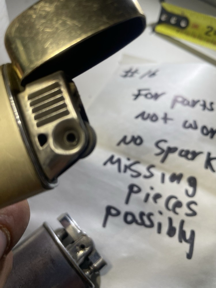 2 Vintage Ronson Typhoon Cigarette Lighter Untested Not Working