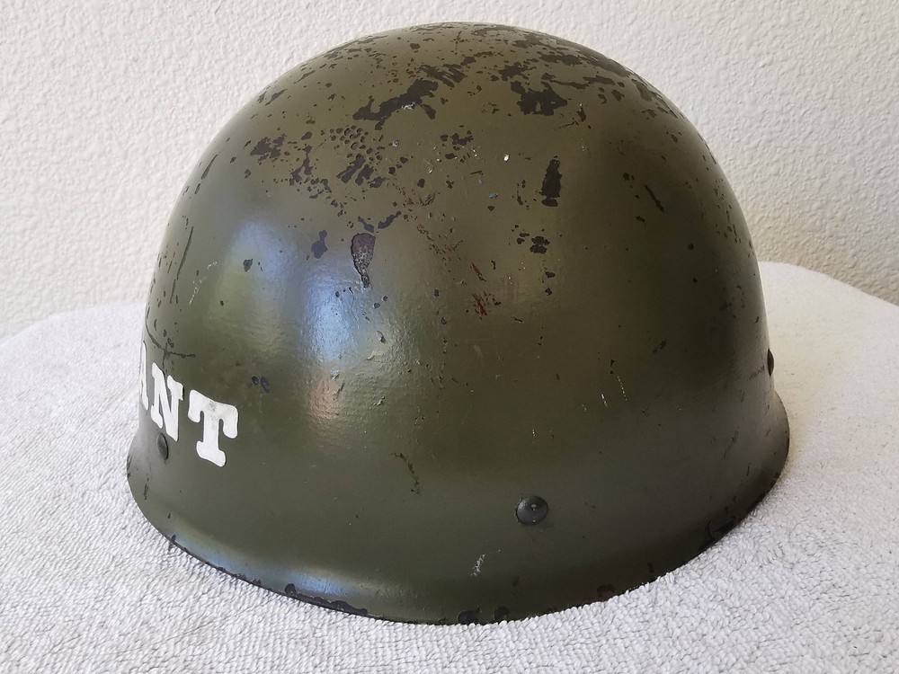 Vintage 1945-1955 Post War Austrian Sergeant Helmet Liner with Strap