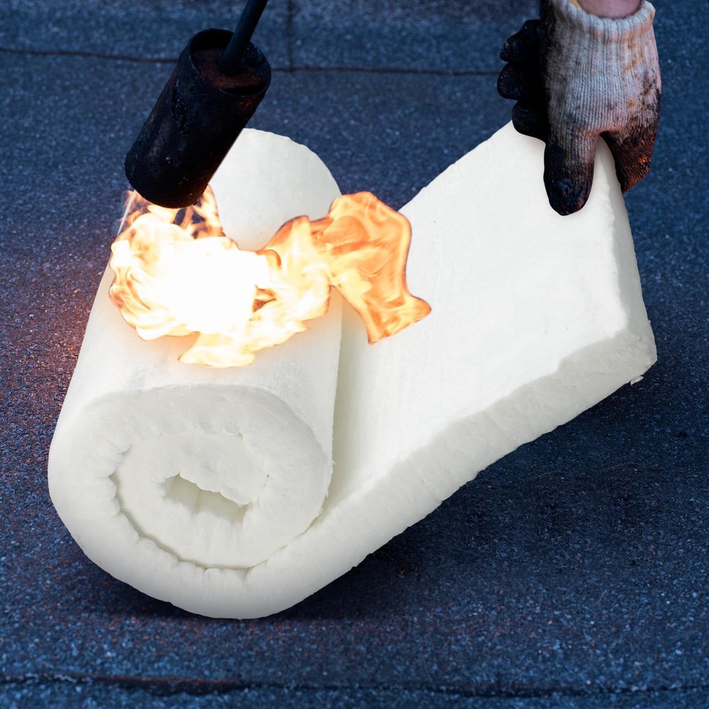 Ceramic Fiber Insulation 2" Thick x 16" x 48", Fireproof Insulation Baffle Ra...
