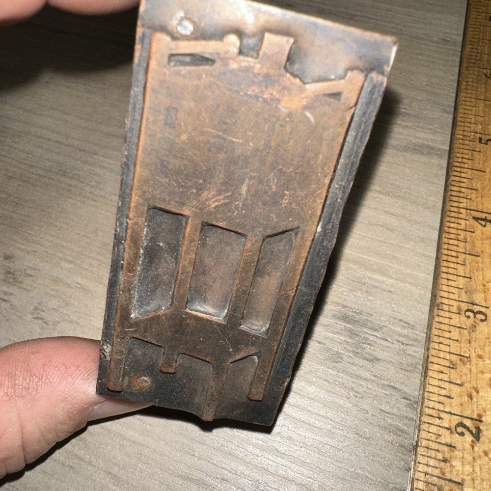 Printing Block “ Unknown Machine ??” Copper Face Letterpress