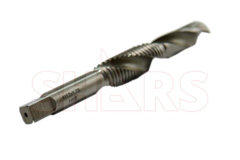 Shars 12mm HSS Combination Tap & Drill Set 2 Flutes D6 Thread New !}