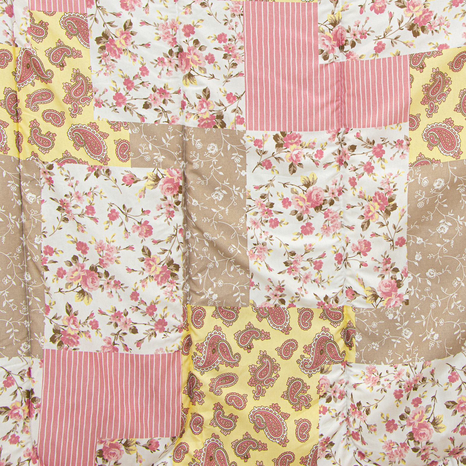 Gold Coast 8 Pc Bed in a Bag Elm Pink and Yellow Floral Comforter Set, Full