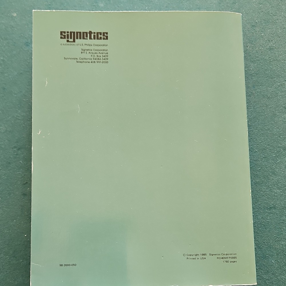 Signetics Linear Data and Applications Manual Vol. II 1985 Reference Book Guide