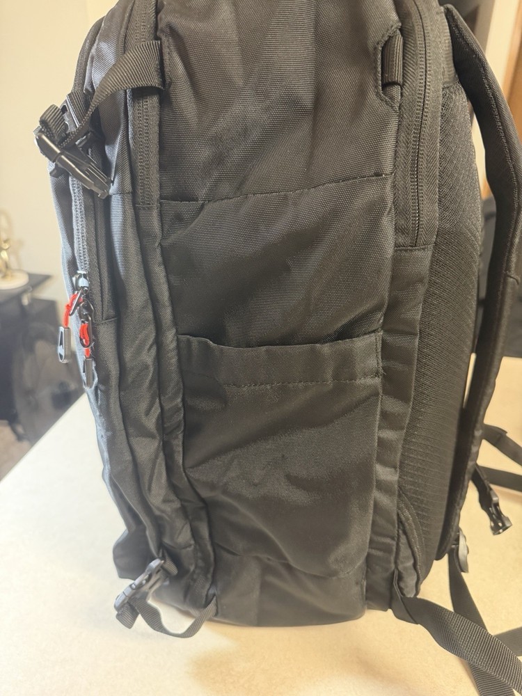 IRONMAN Black & Red Backpack Zip Closure Adjustable Padded Strap Sports