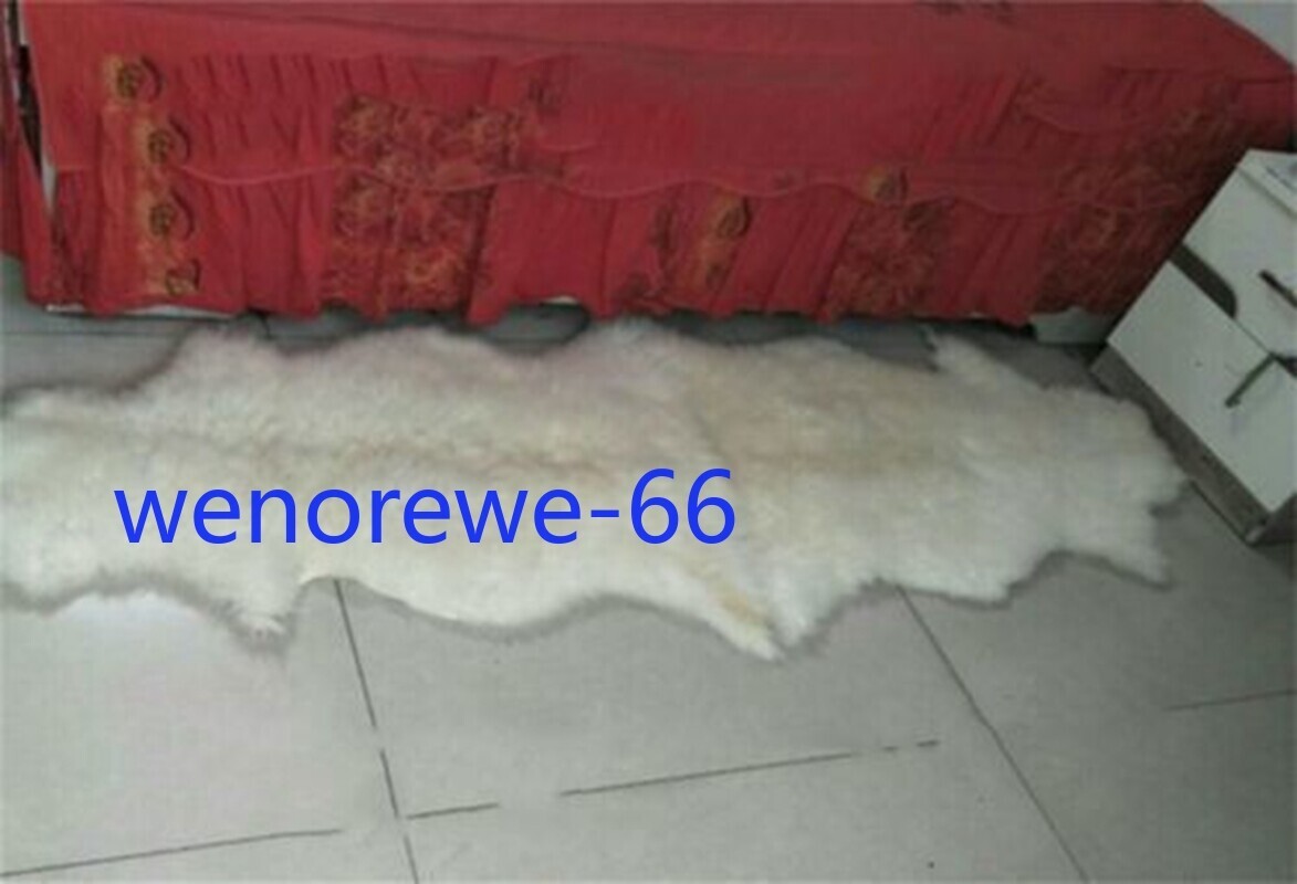 IN US!!! 100% Genuine Sheepskin Fluffy Fur Rug Windward Natural Soft Mat 24"*39"