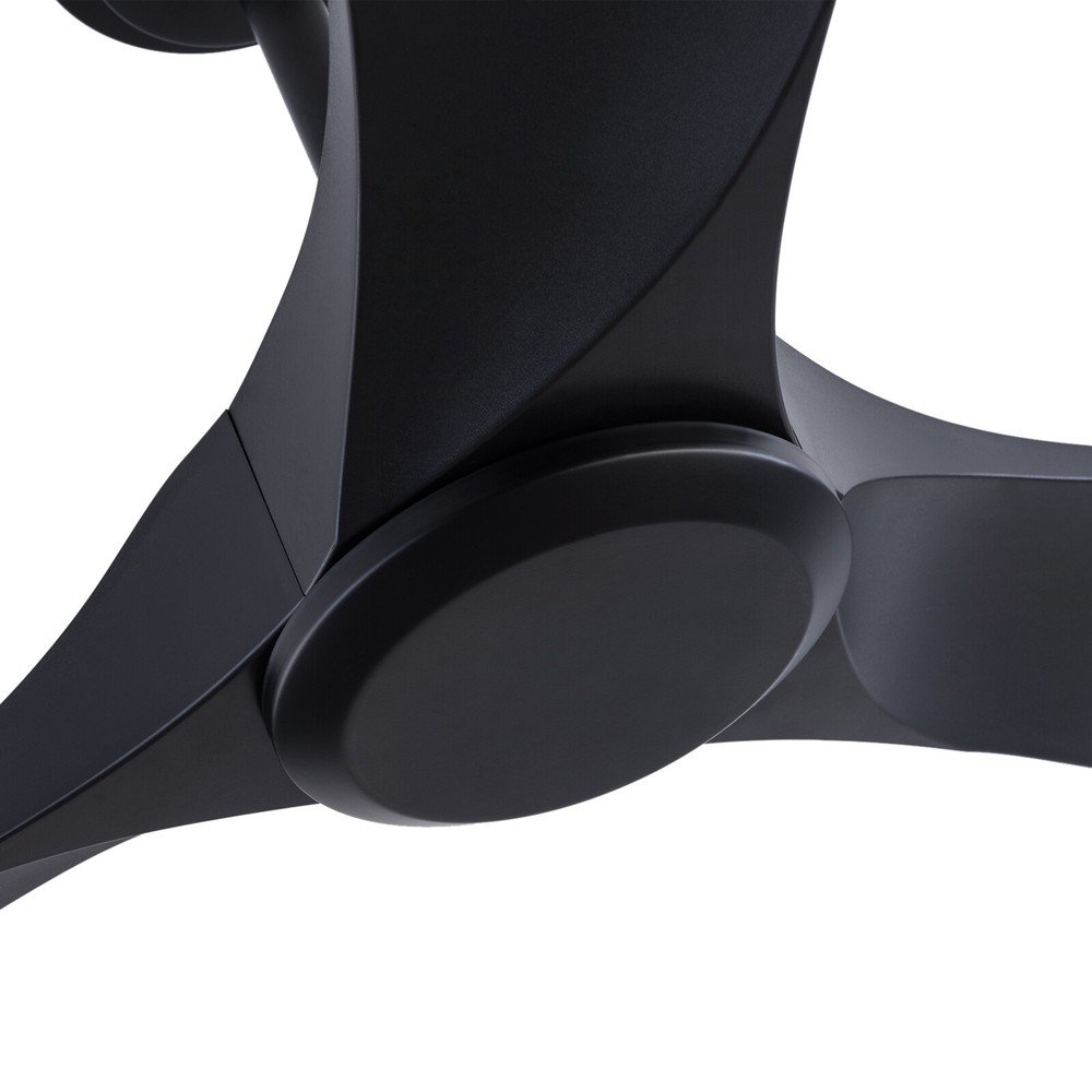 52" Flush Mount Solid Wood Ceiling Fan with Light 3 Speed Quiet DC Motor 3 CCT