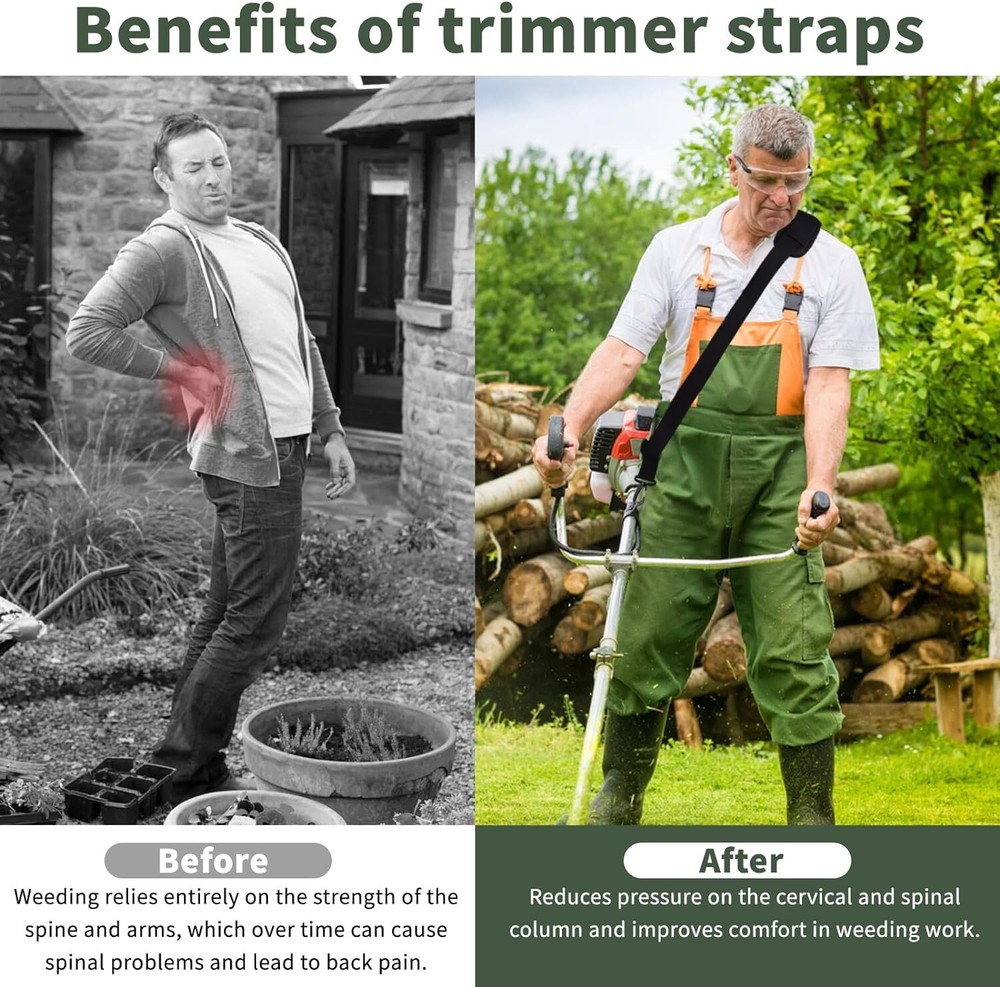 Universal Trimmer Shoulder Strap Harness Weed Eater Grass Edger Lawn Adjustable