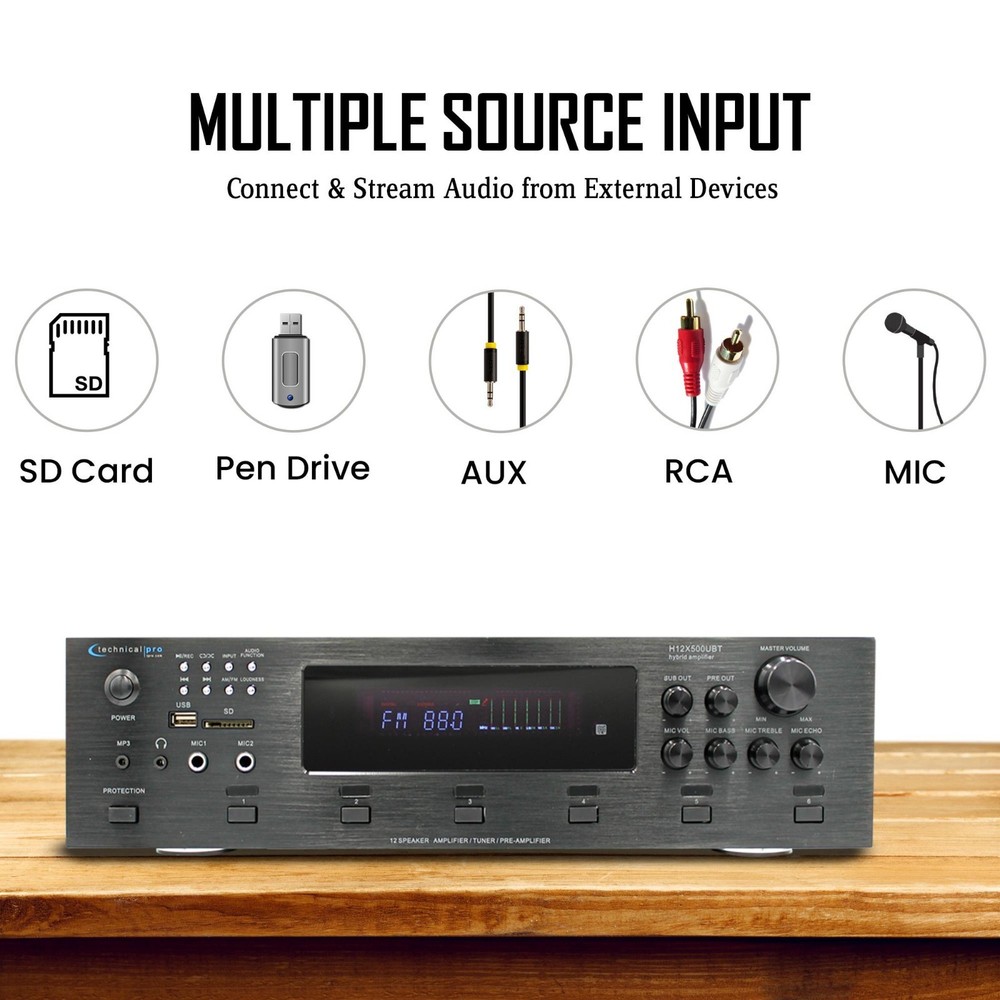 Home Kit Theater Speakers in-Wall Ceiling Bluetooth Amplifier System Wireless