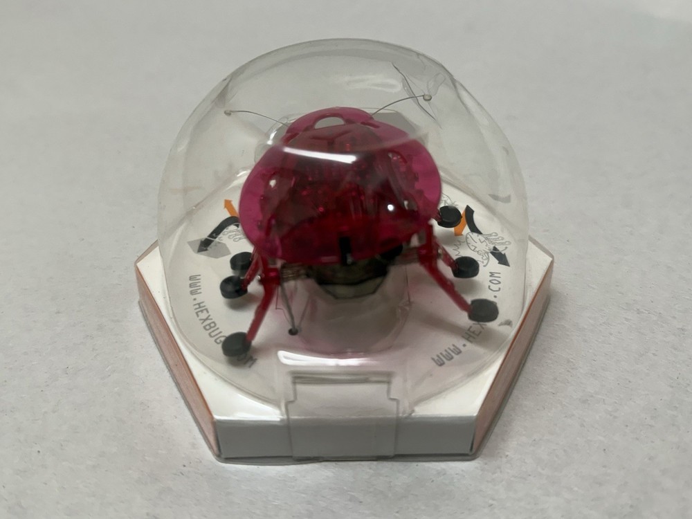 HexBug Red Pink Beetle Robotic Micropet Robot Hex Bug 401-1150 Dented Package
