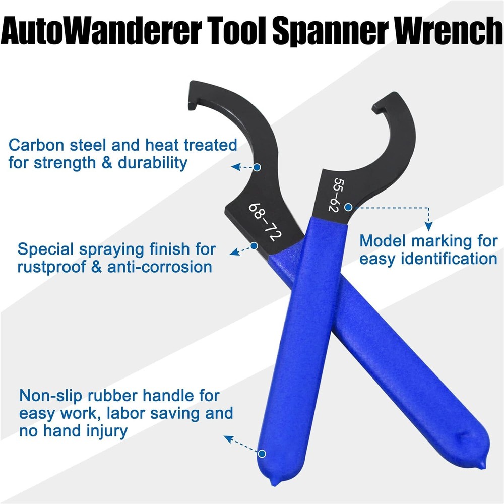 Coilover Spanner Wrench Set Universal Shock Absorber Suspensions Adjustment Tool