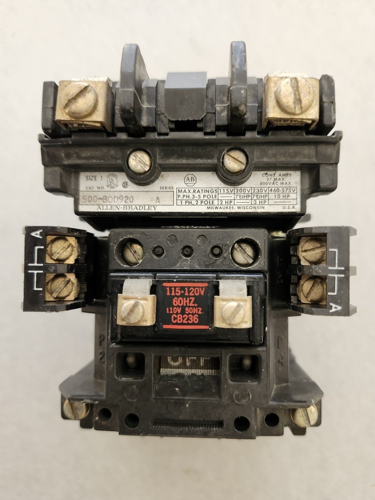 AB 500-BOD920 SIZE 1 2 POLE CONTACTOR