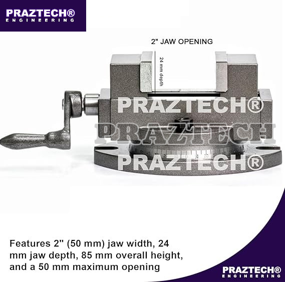 2" (50mm) Swivel Base Milling Machine Self Centering Workshop Precision Tool USA