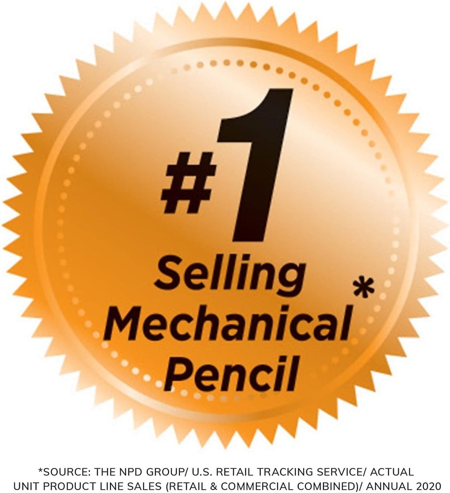 Xtra-Smooth Mechanical Pencils with Erasers, Medium Point (0.7Mm), 12-Count Pack
