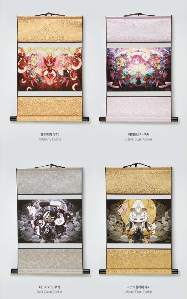Cookie Run Kingdom Authentic Art Collaboration Silk Scroll Poster