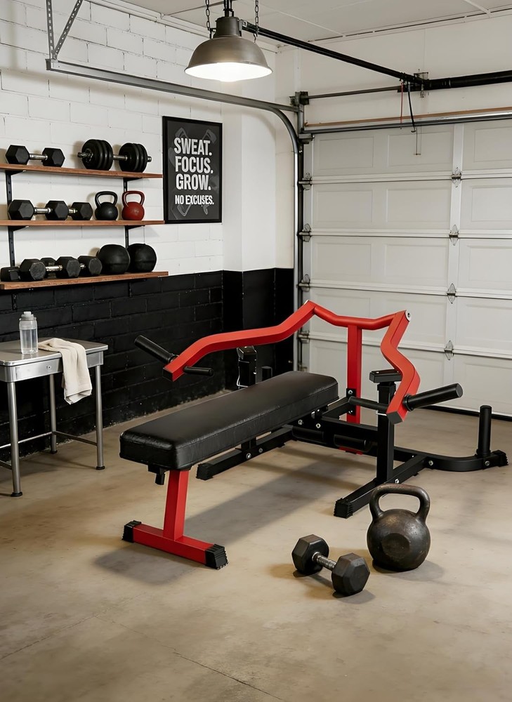 Foldable Bench Press Machine, Adjustable Chest & Shoulder Press,Multi-Functional