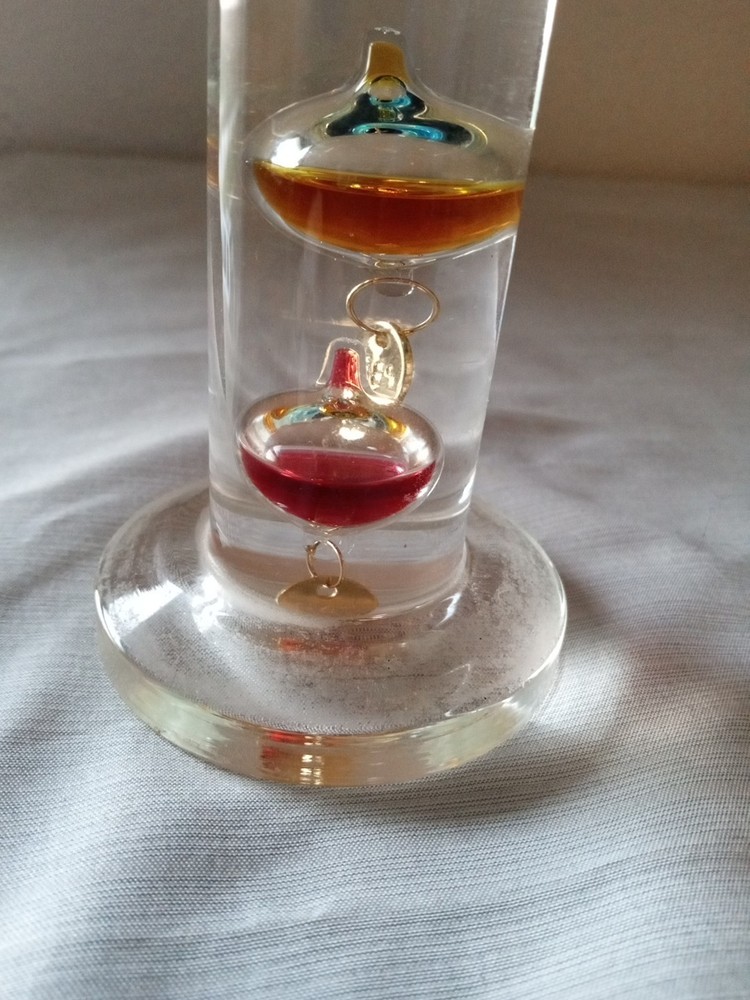 Galileo 12” Glass Thermometers W/Floating Colored Spheres