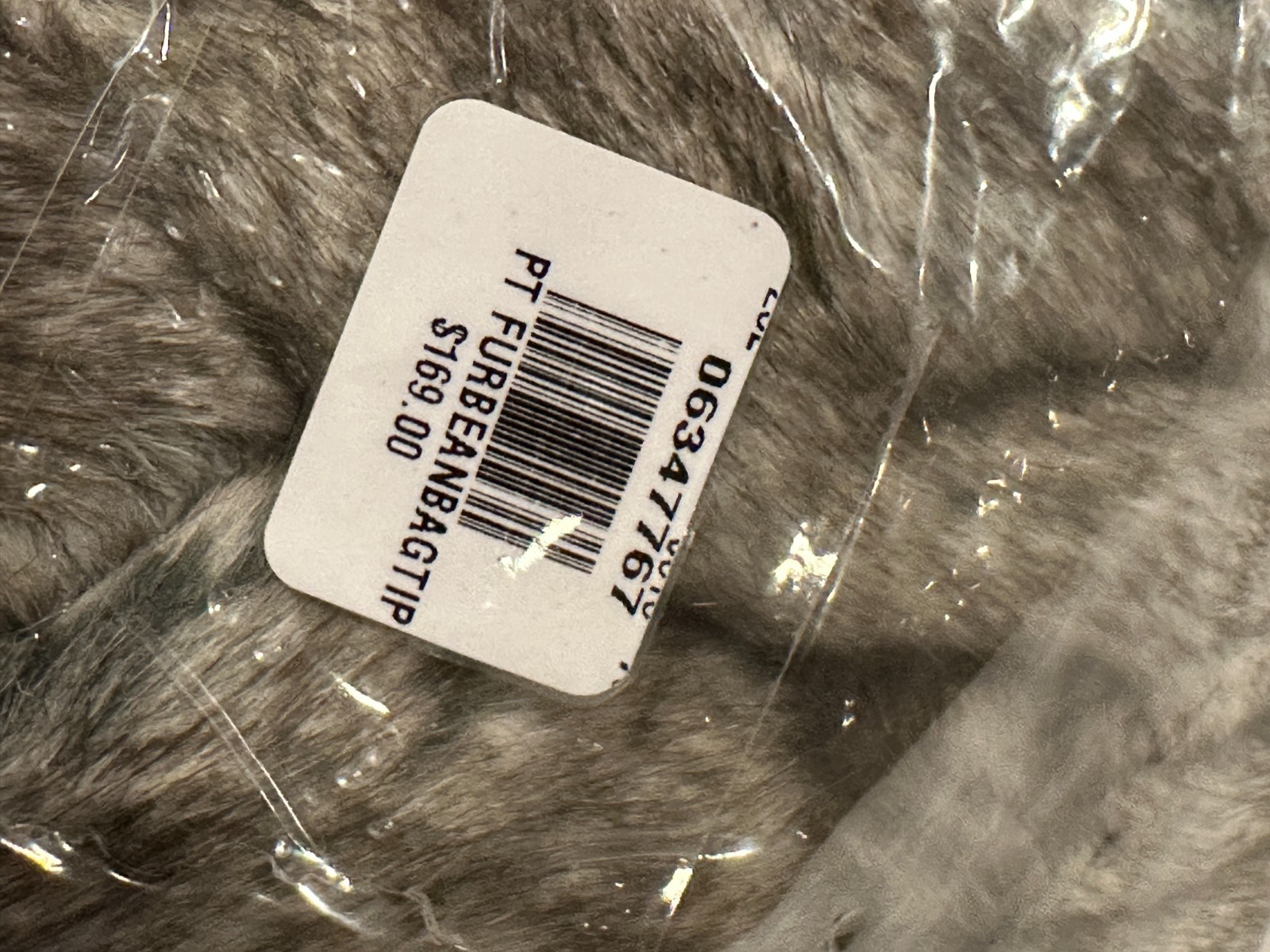 Pottery barn Teen Tipped Faux Fur bean bag Slipcover only Large New $169 SOLDOUT