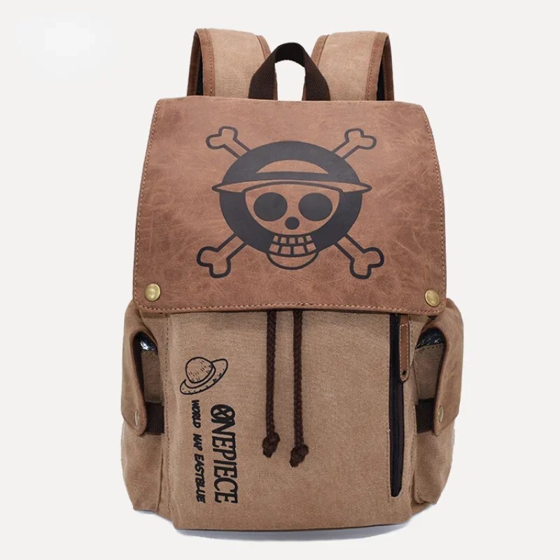 New One Piece Anime Backpack | Canvas School Bag for Students