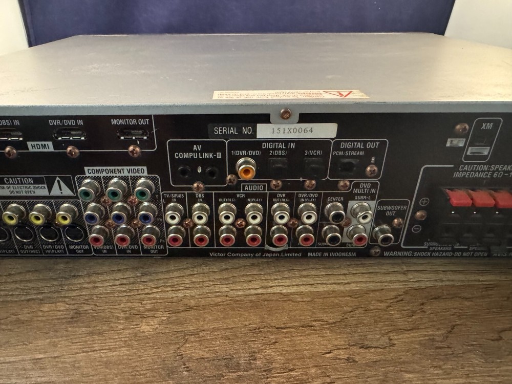 JVC Stereo Receiver Model RX-D411S TESTED WORKING NO REMOTE