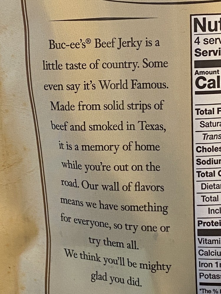 Bucees Korean BBQ Beef Jerky 4oz