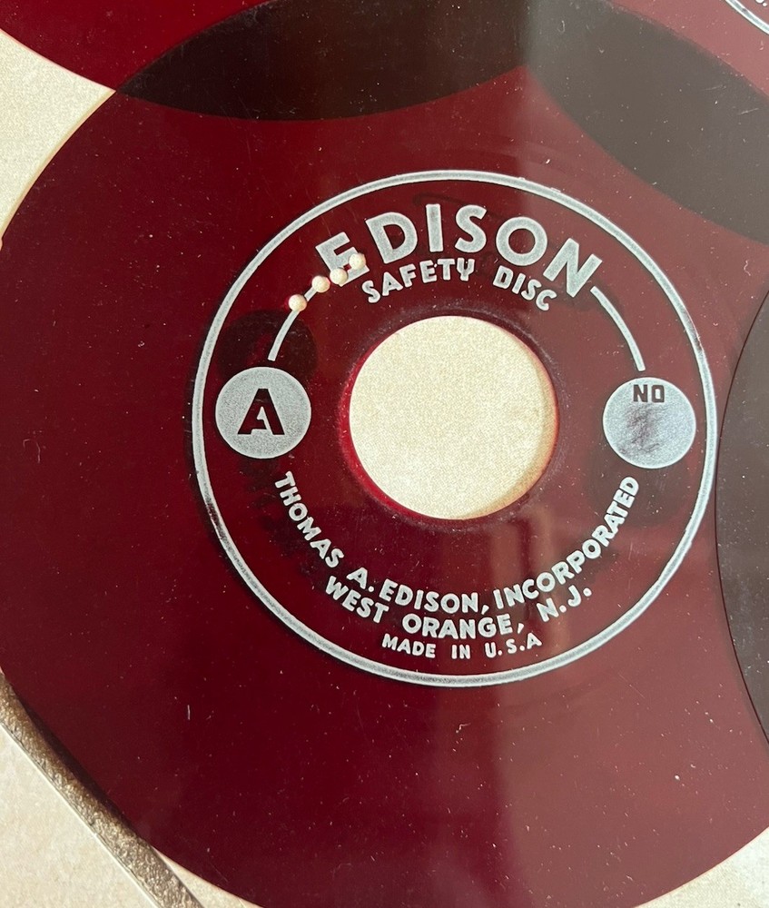 Lot Of 10 Ruby Red Edison Voicewriter Translucent Safety Discs Untested