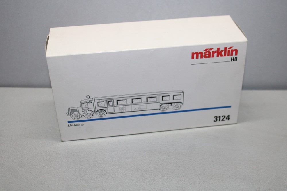 Märklin empty box 3124 empty box train rail bus Micheline H0
