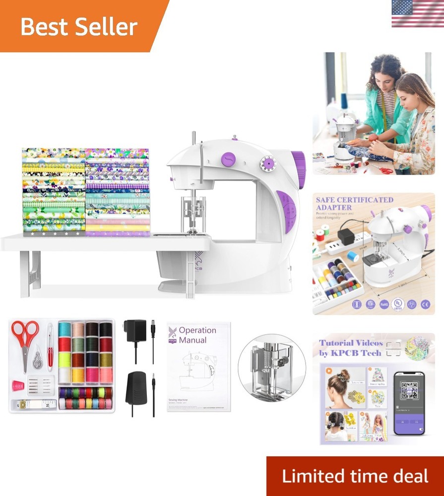 Compact Sewing Machine for Beginners with Complete Sewing Kit & Safety Features