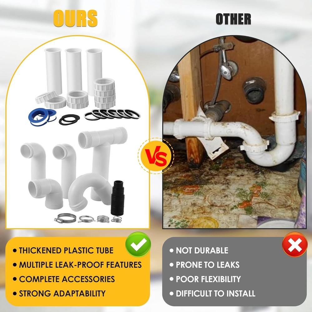 27 Pcs Garbage Disposal Installation Kit Complete Kitchen Sink Drain Pipe Kit...