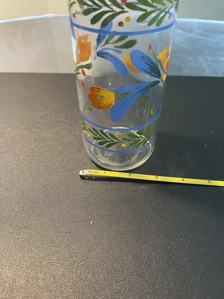 Canada Vintage MCM Handpainted Wine Bottle