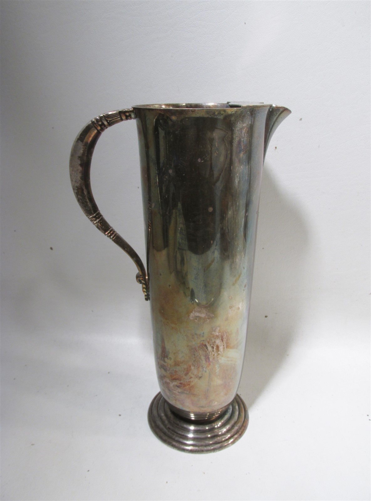 Vtg Art Deco International Silver Plate Tropical Martini Cocktail Mixer Pitcher