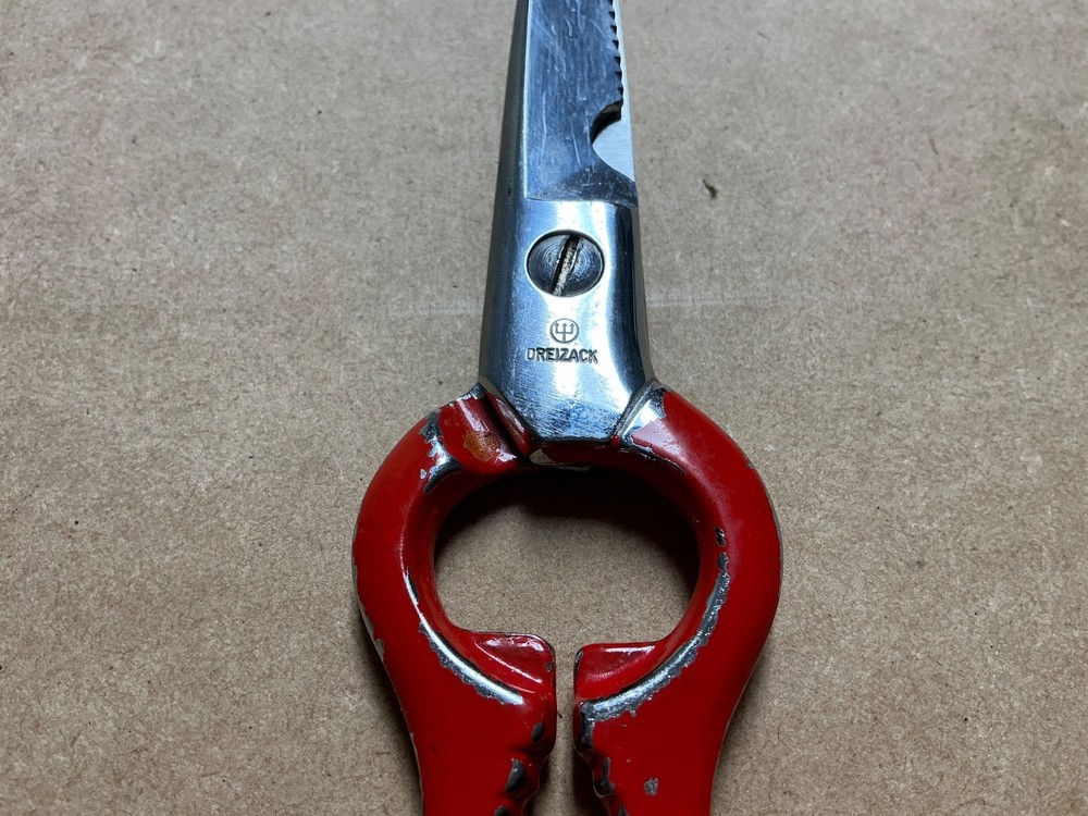 Vintage DREIZACK "Trident Logo" Kitchen Shears Scissors Nutcracker Breakaway