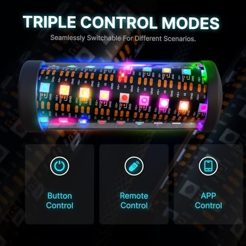 USB Rechargeable LED Poi Stick - 241 Light Modes, Customizable Colors for Rave &