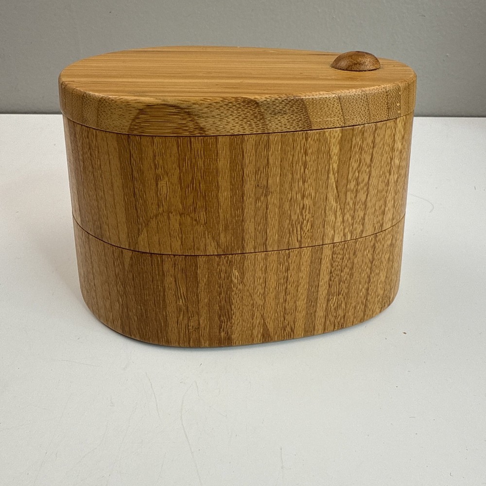 Totally Bamboo Double Salt Box Swivel Lid