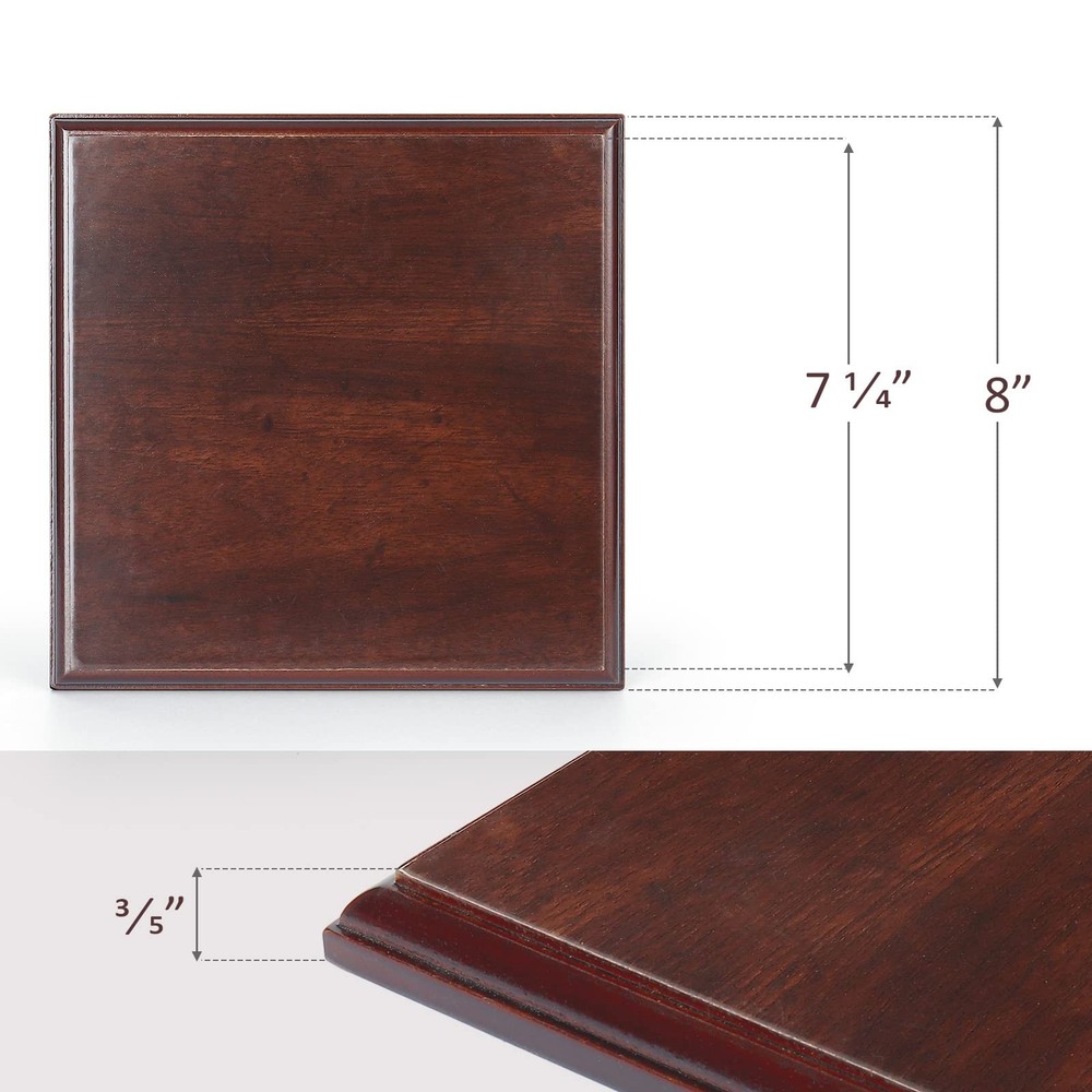 Wood Square Base-Hand Casting Structure Base, DIY Crafts, Keepsake Display, Art