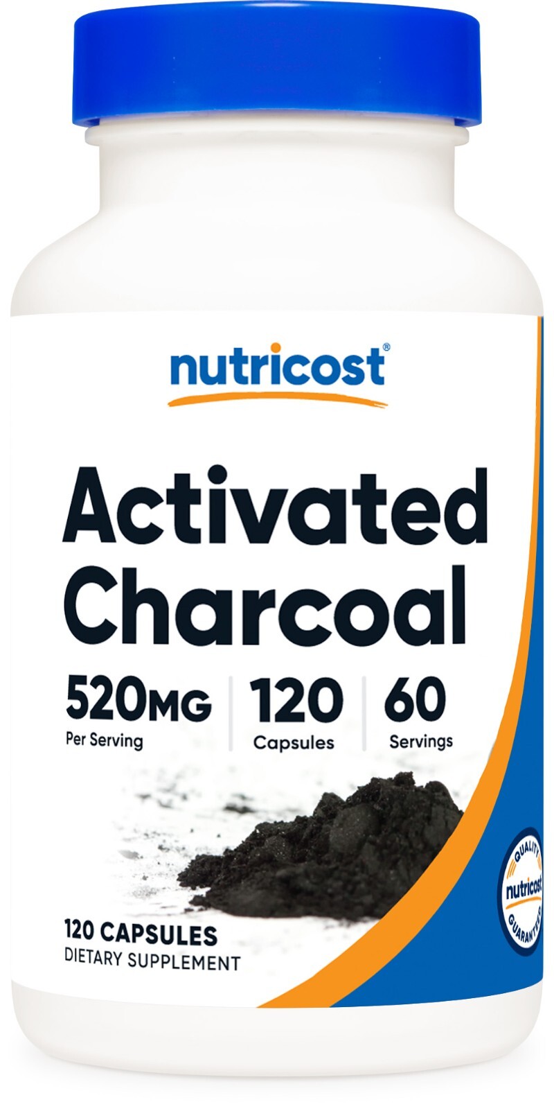 Nutricost Activated Charcoal 120 Capsules, 520mg - Quality Activated Charcoal