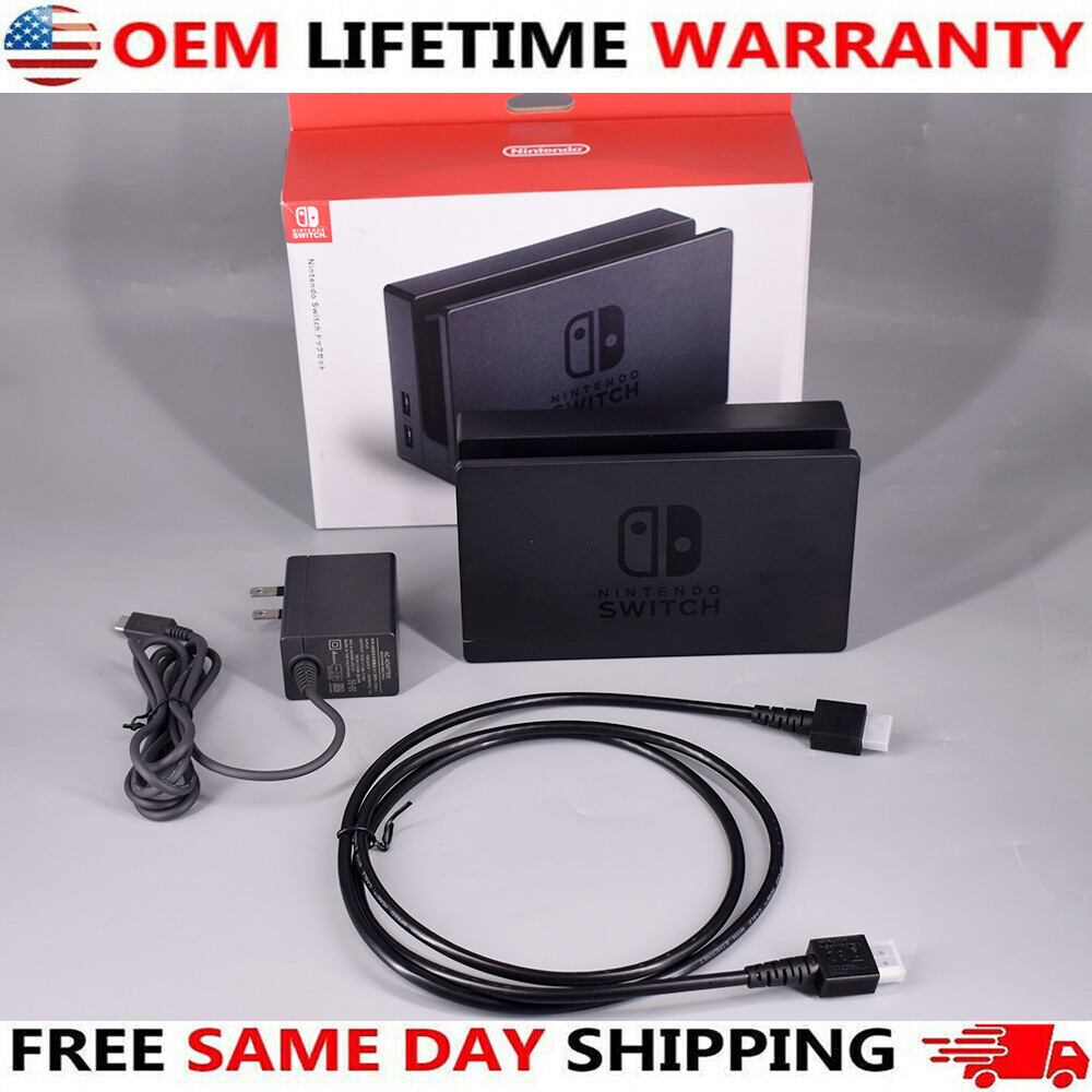 Original Nintendo Switch Charging Dock + AC Adapter Power Cable + HDMI CABLE Set