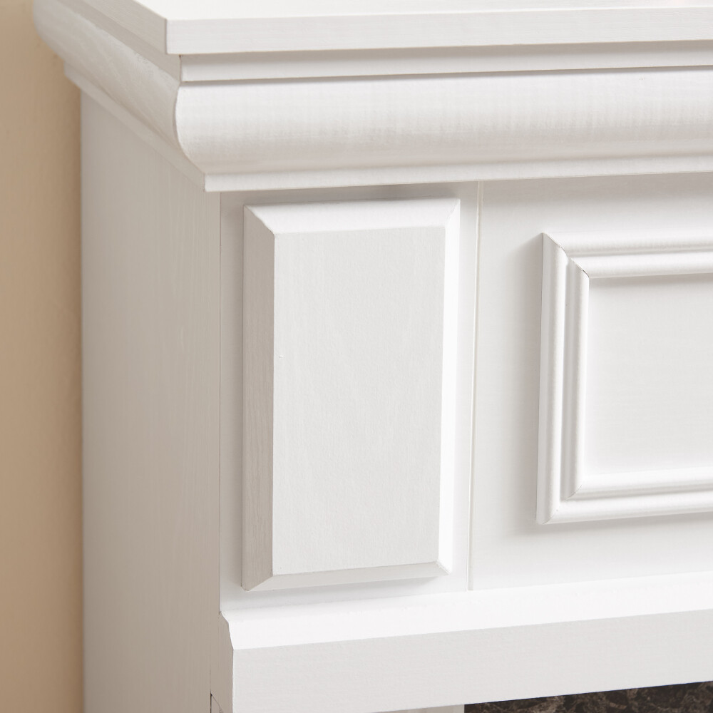 Electric Fireplace with Mantel with 23" Fireplace Insert, Adjustable Flame