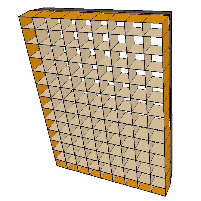Grid for LiteMat 3 PolySkirt, Version with cell depth 76mm (3”)