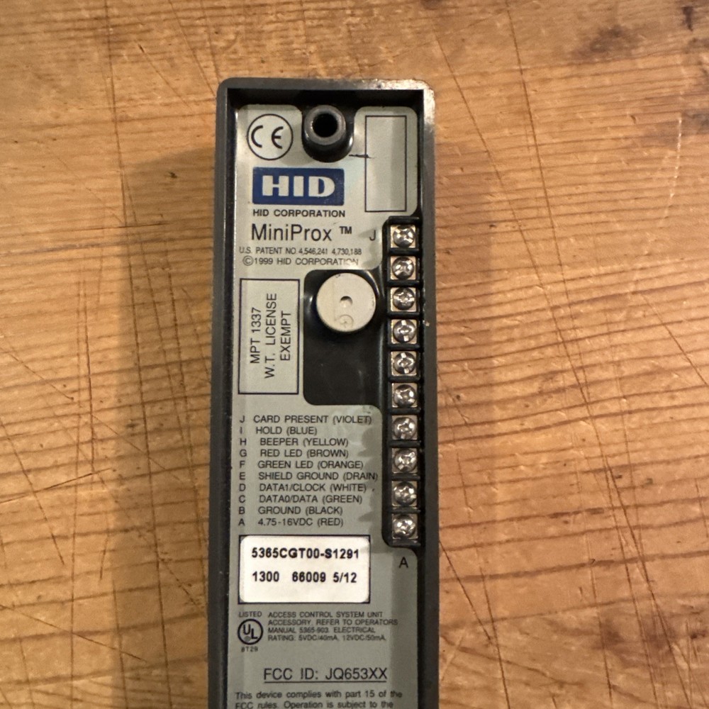 hid 5385cgt00-s1291 Simplex Replacement Door Card Reader Clean