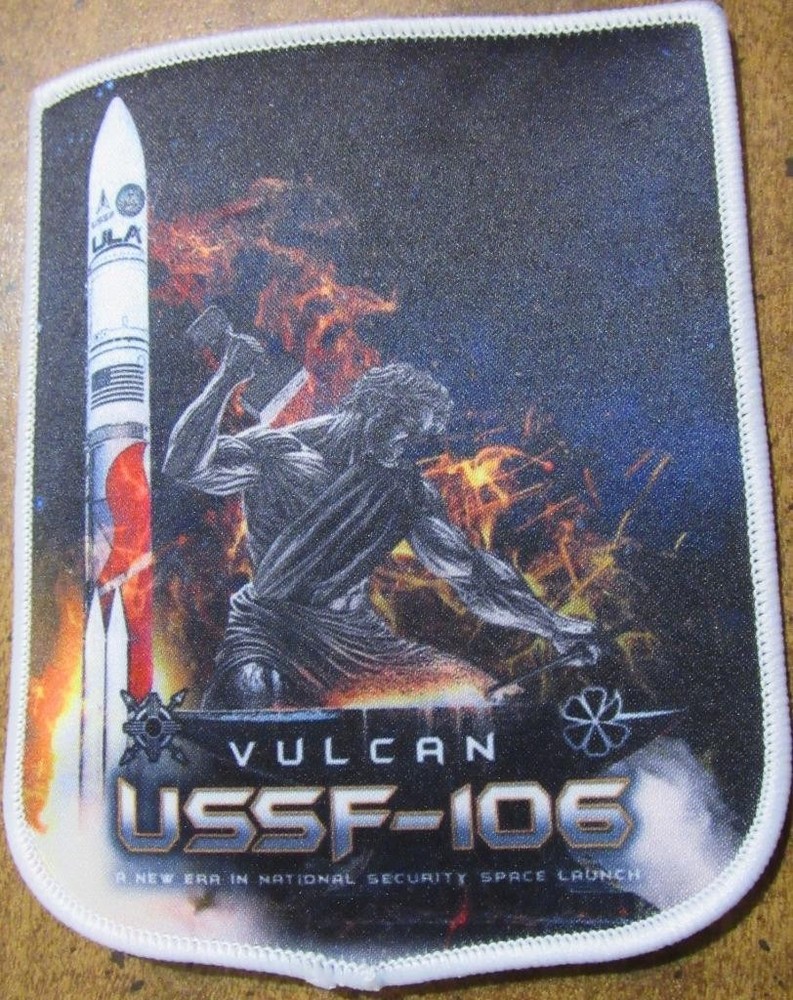 VULCAN USSF-106 MISSION PATCH ULA 1st NATIONAL SECURITY LAUNCH U.S. SPACE FORCE