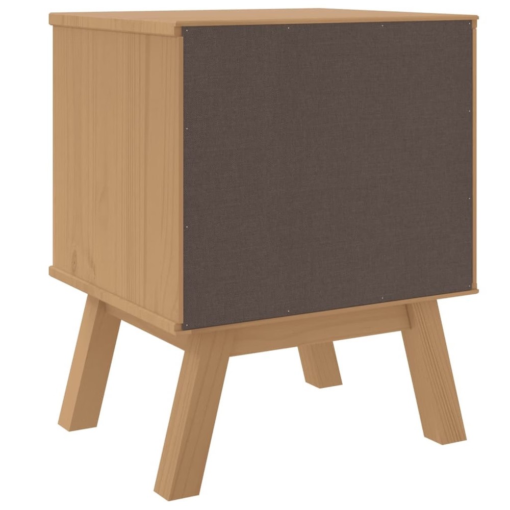 Bedside Cabinet Brown Solid pinewood with a wax finish Medium