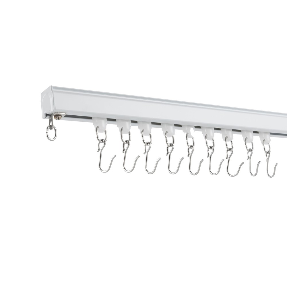 Adjustable Ceiling Mounted Curtain Track Rail Straight Slide Window Balcon