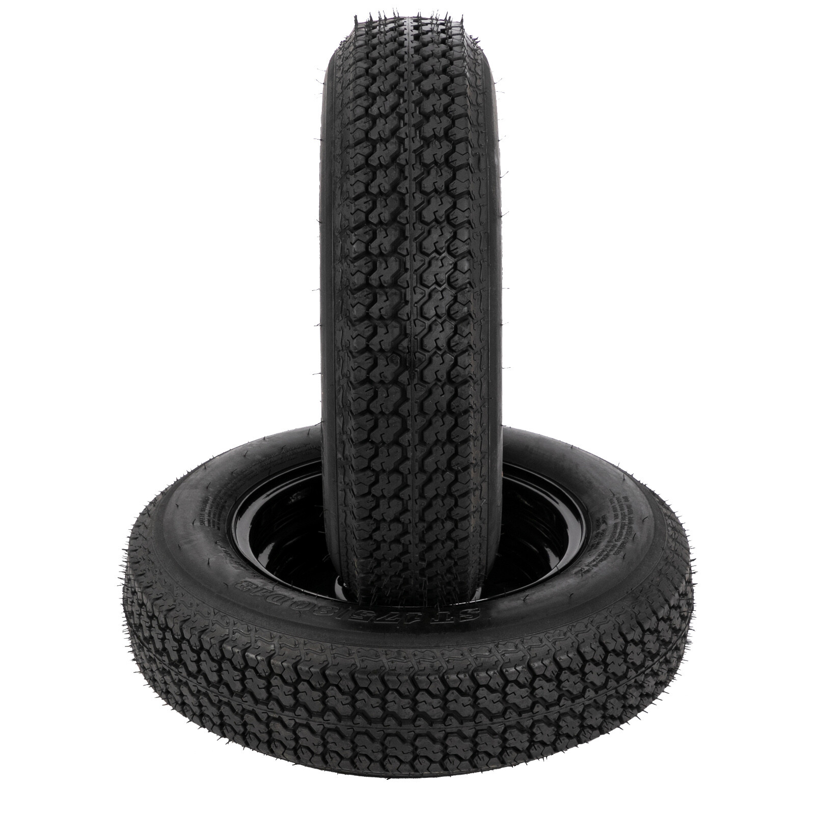 2-Pk Trailer Tires On Rim ST175/80D13 175/80 D 13 LRC 5 Lug Black Spoke Wheel