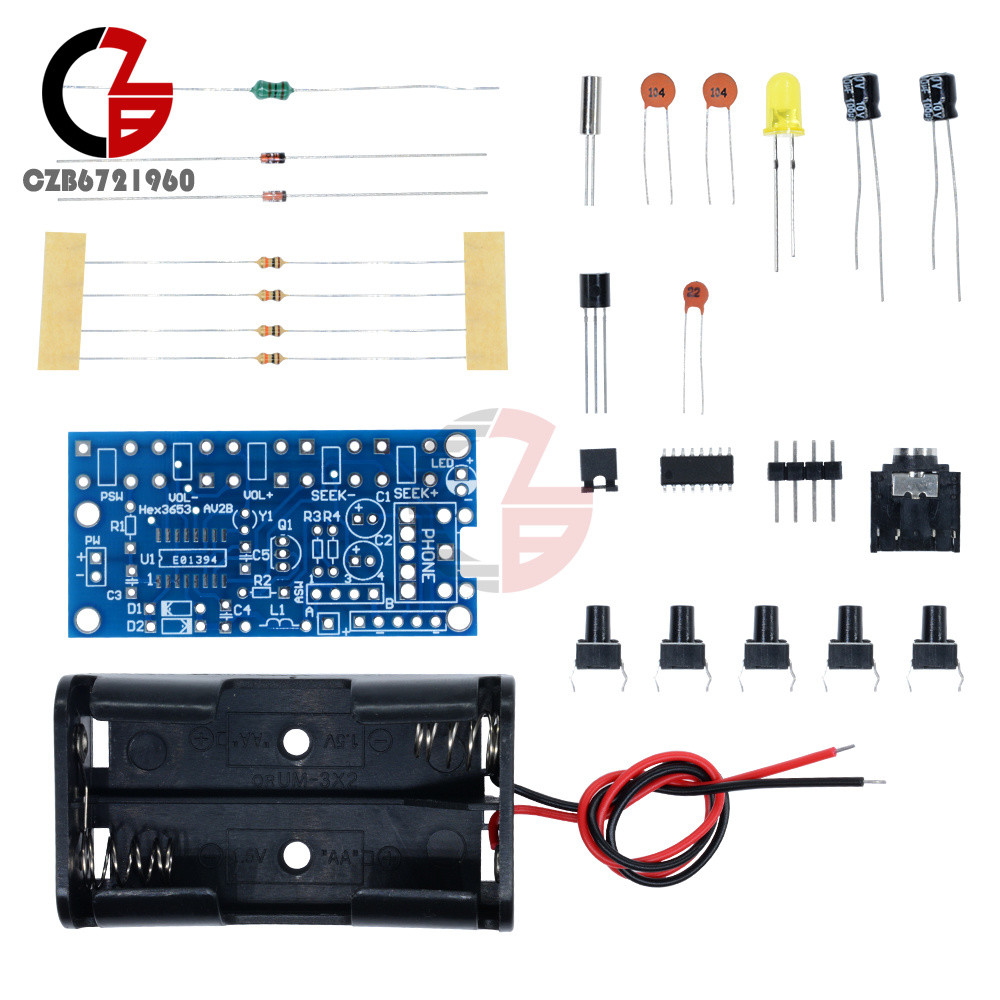 Wireless Stereo FM Radio Receiver Module PCB DIY Electronic Kits 76MHz-108MHz