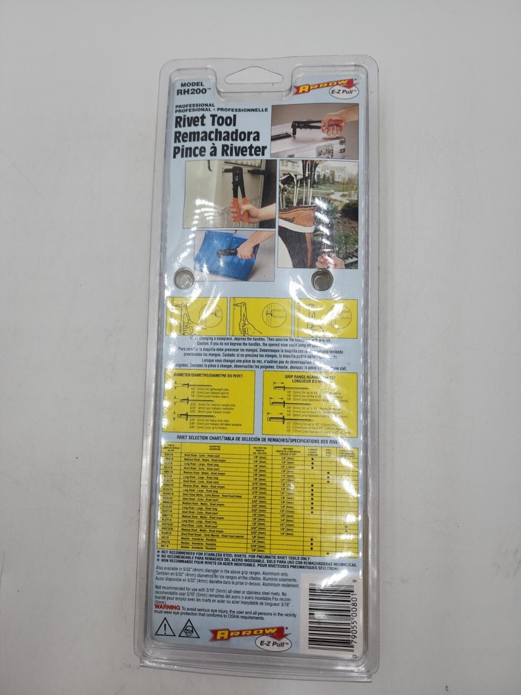 Arrow E-Z Pull Rivet Tool Model RH200 In Original Package.