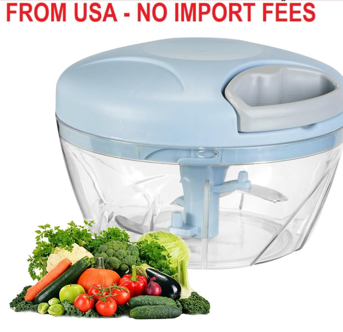 Manual Food Processor Vegetable Chopper, Portable Hand Pull String Garlic Mincer