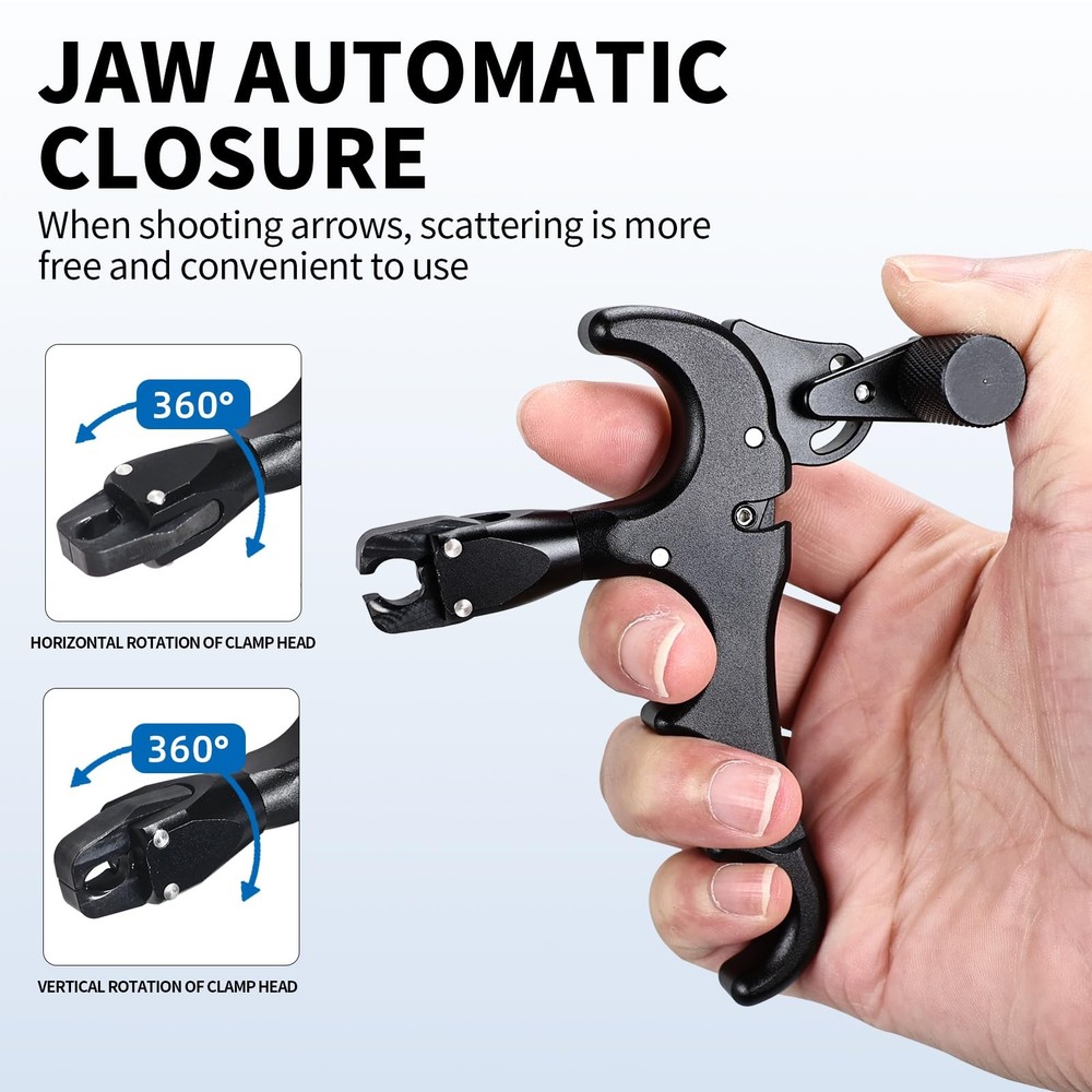 AREYCVK Archery Release Aid with Adjustable Trigger, 360°Rotatable Angle Adju...