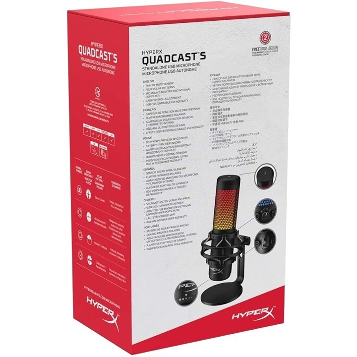 HyperX Quadcast S USB Gaming Microphone