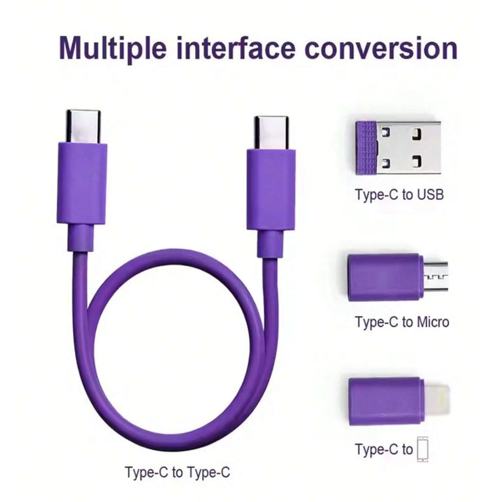 1pc Universal USB Adapter Kit With Multi Charging Cables Storage Case For Phones